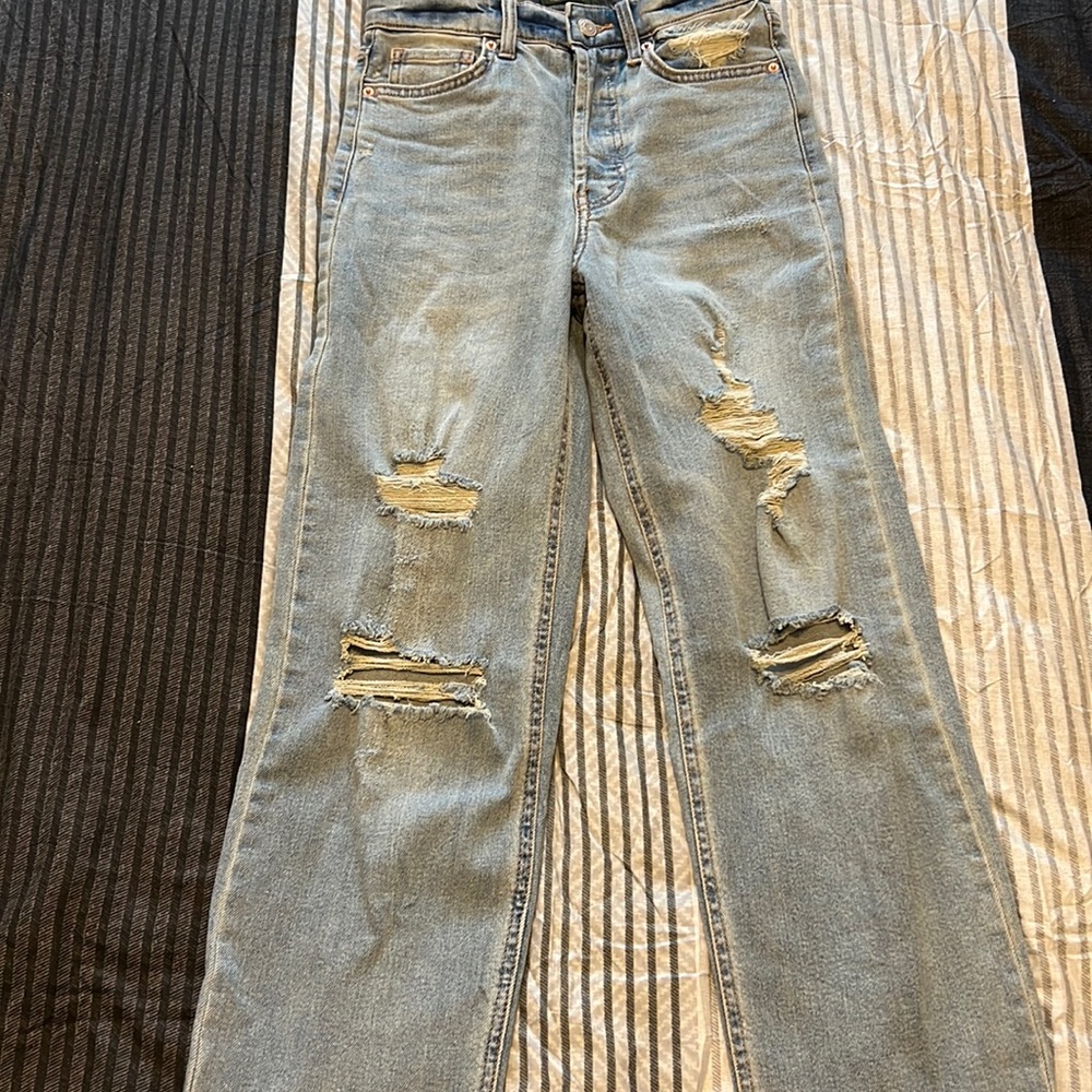 Wild Fable Distressed Wide Leg Jeans SZ 00